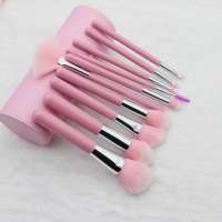 Custom Logo Wholesale 10PCS synthetic Hair Makeup Brush Set With Case Powder Foundation Eyeshadow Make Up Brush