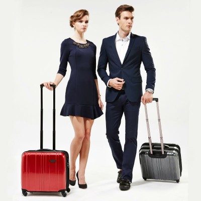 Men wheeled new polycarbonate PC business trolley laptop bag