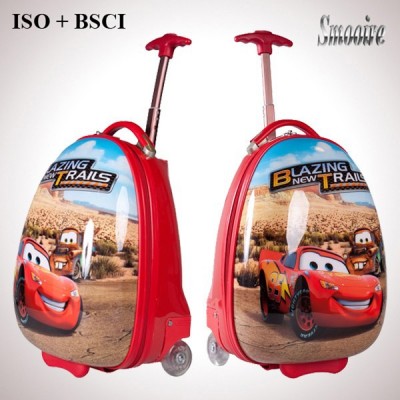 printing pattern cute cartoon kids school bag with wheels